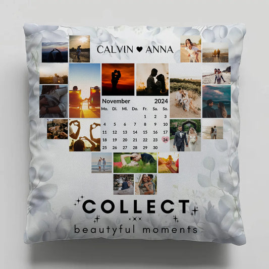Fotokissen für Paare mit Fotocollage Collect Beautyful Moments