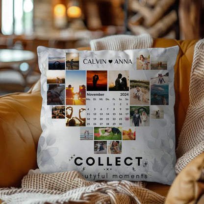 Fotokissen für Paare mit Fotocollage Collect Beautyful Moments