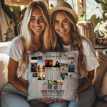 Personalisiertes Fotokissen Fotocollage Keine Sorge Schatz Ewig Nerven
