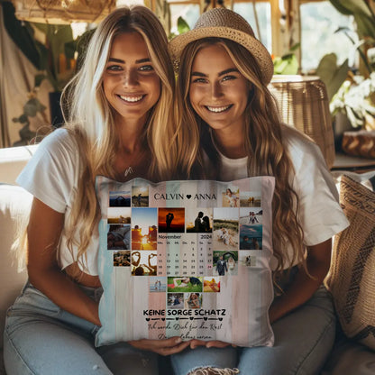 Personalisiertes Fotokissen Fotocollage Keine Sorge Schatz Ewig Nerven