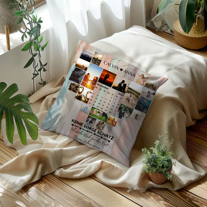 Personalisiertes Fotokissen Fotocollage Keine Sorge Schatz Ewig Nerven