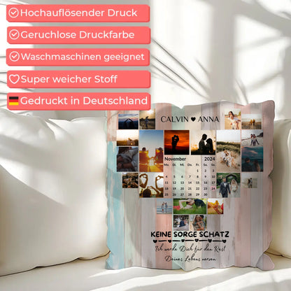 Personalisiertes Fotokissen Fotocollage Keine Sorge Schatz Ewig Nerven