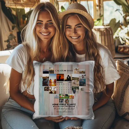 Personalisiertes Fotokissen Fotocollage Keine Sorge Schatz Ewig Nerven