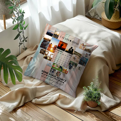 Personalisiertes Fotokissen Fotocollage Keine Sorge Schatz Ewig Nerven