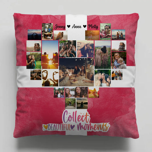 Kissen Beste Freundin Fotocollage Dänemark personalisiert