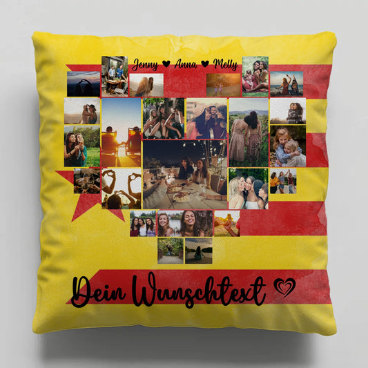 Personalisiertes Kissen Fotocollage Beste Freundin Estelada Katalonien