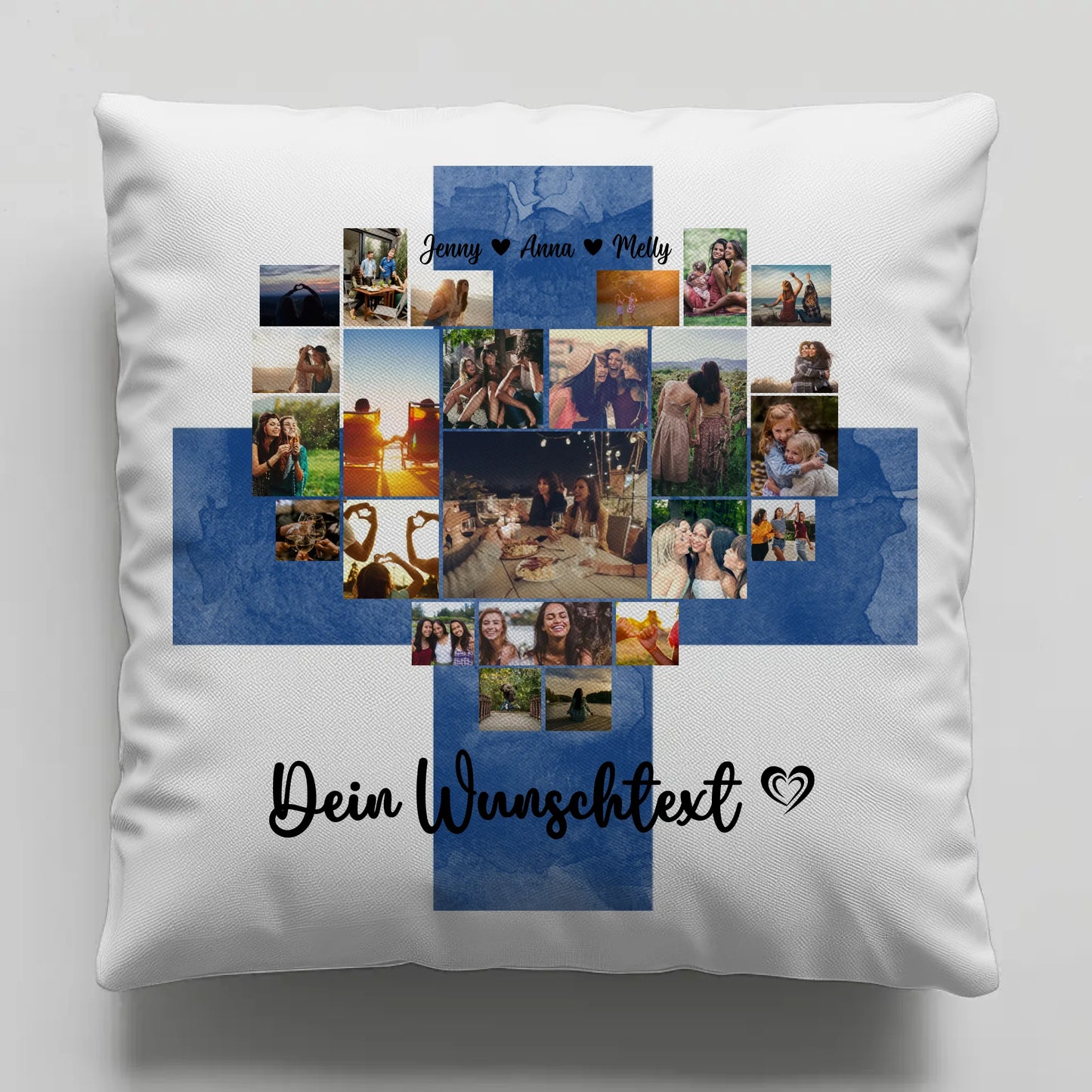 Personalisierte Fotokissen Fotocollage Beste Freundin Finnland