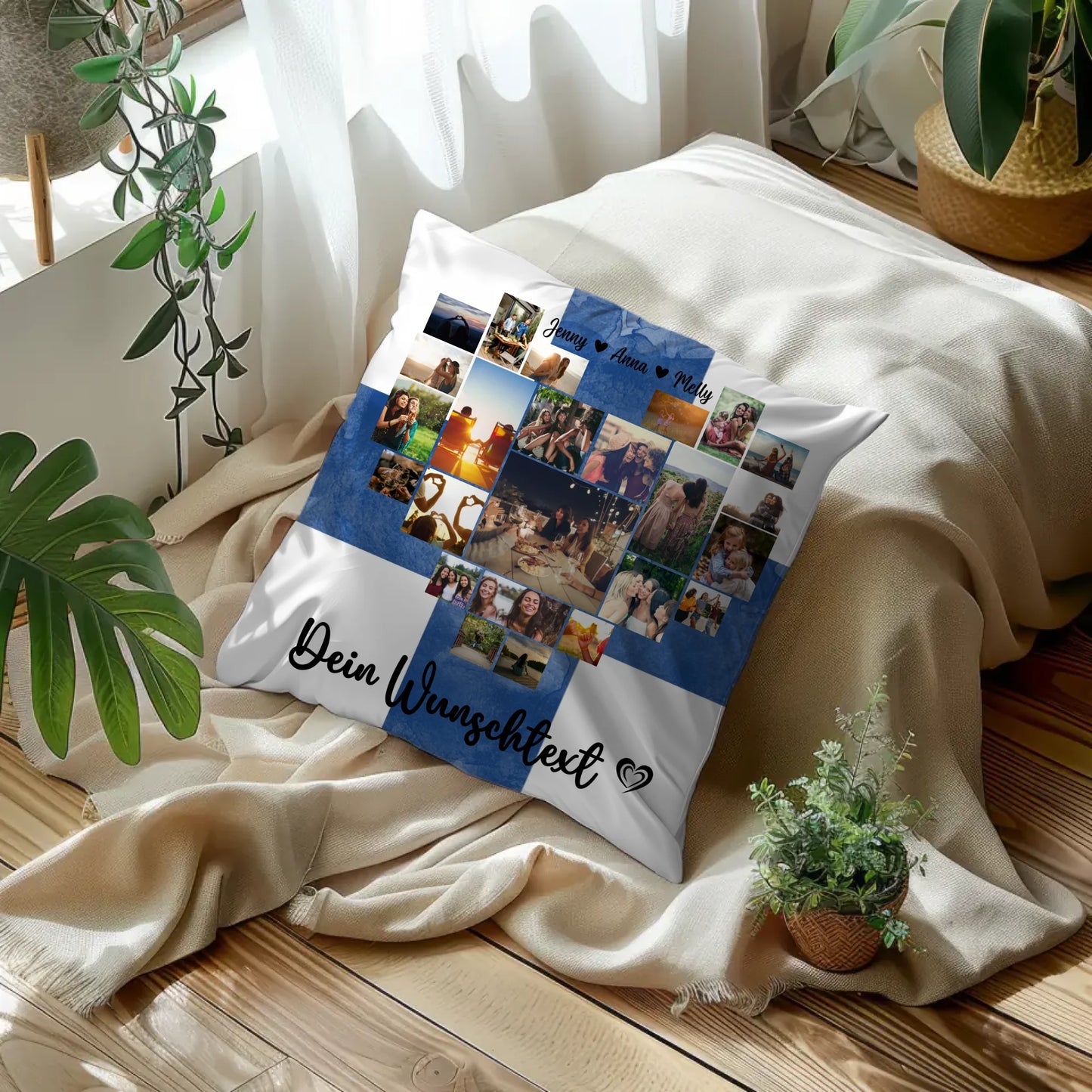 Personalisierte Fotokissen Fotocollage Beste Freundin Finnland