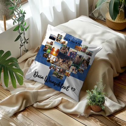 Personalisierte Fotokissen Fotocollage Beste Freundin Finnland