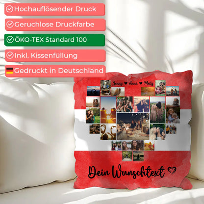 Personalisiertes Kissen Paare Urlaub Erinnerung Österreich