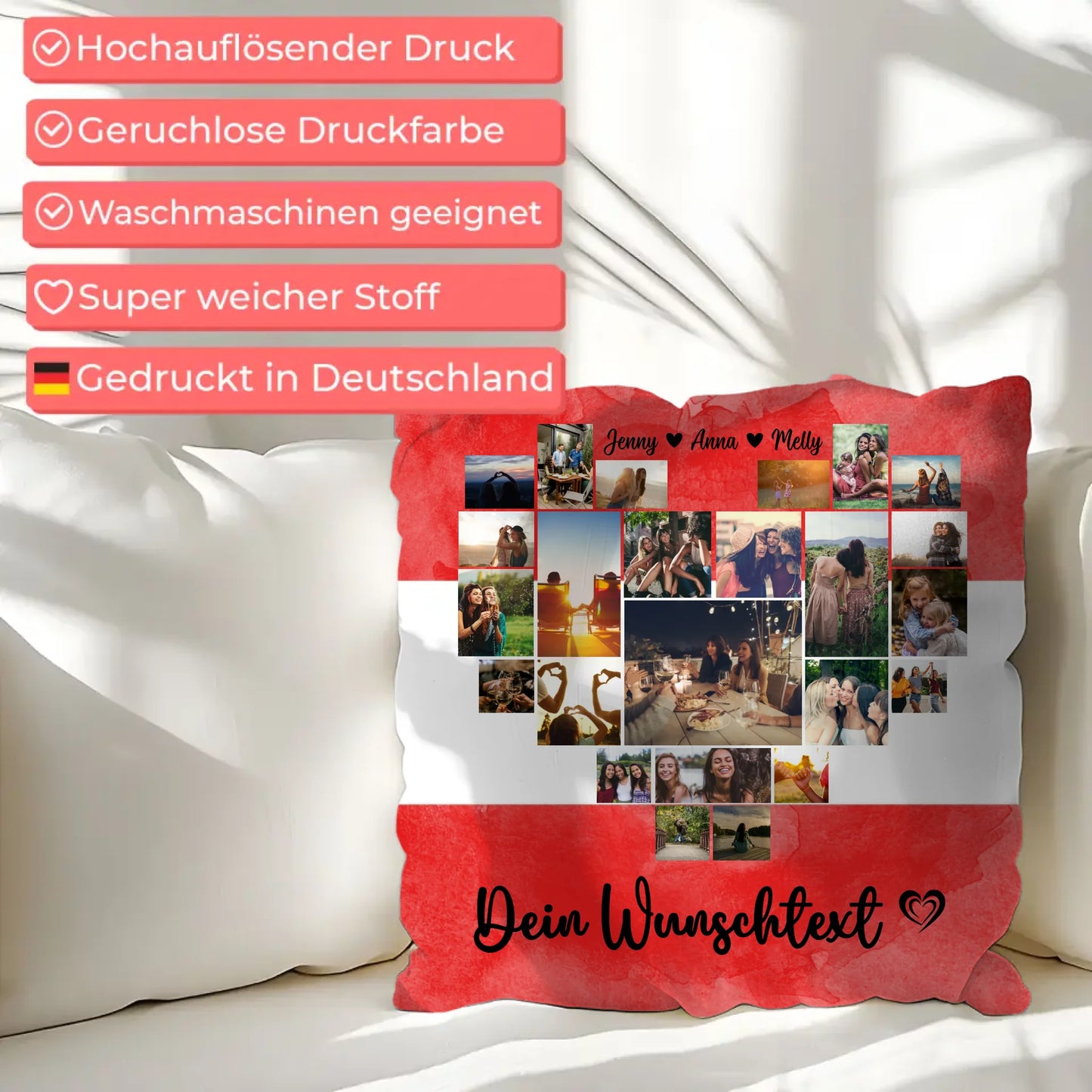 Personalisiertes Kissen Paare Urlaub Erinnerung Österreich