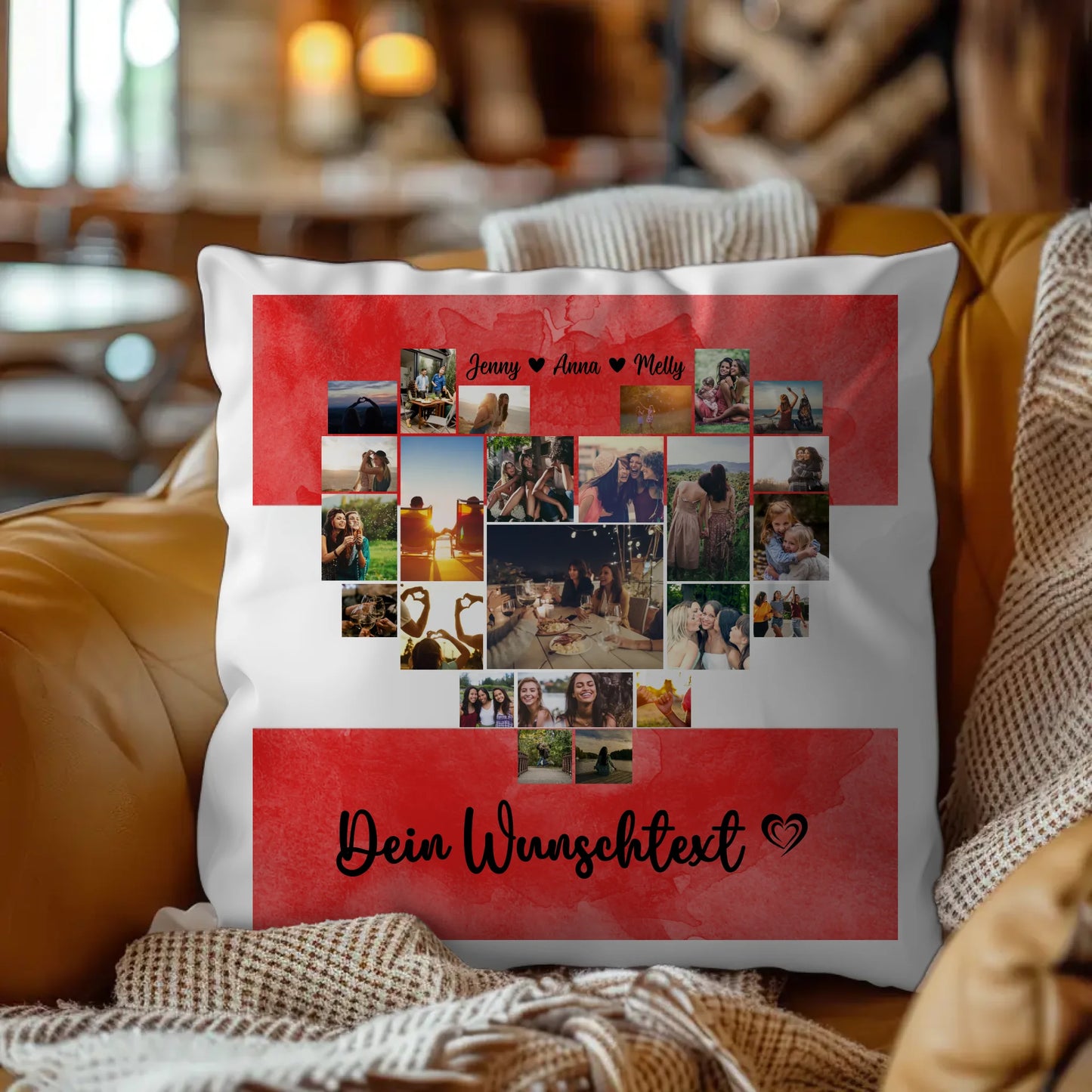 Personalisiertes Kissen Paare Urlaub Erinnerung Österreich
