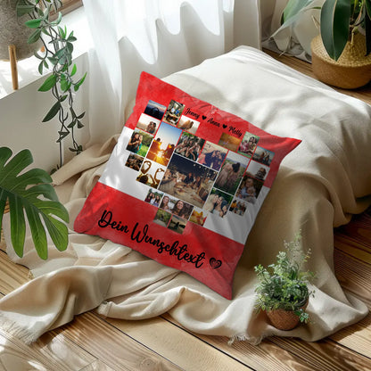 Personalisiertes Kissen Paare Urlaub Erinnerung Österreich