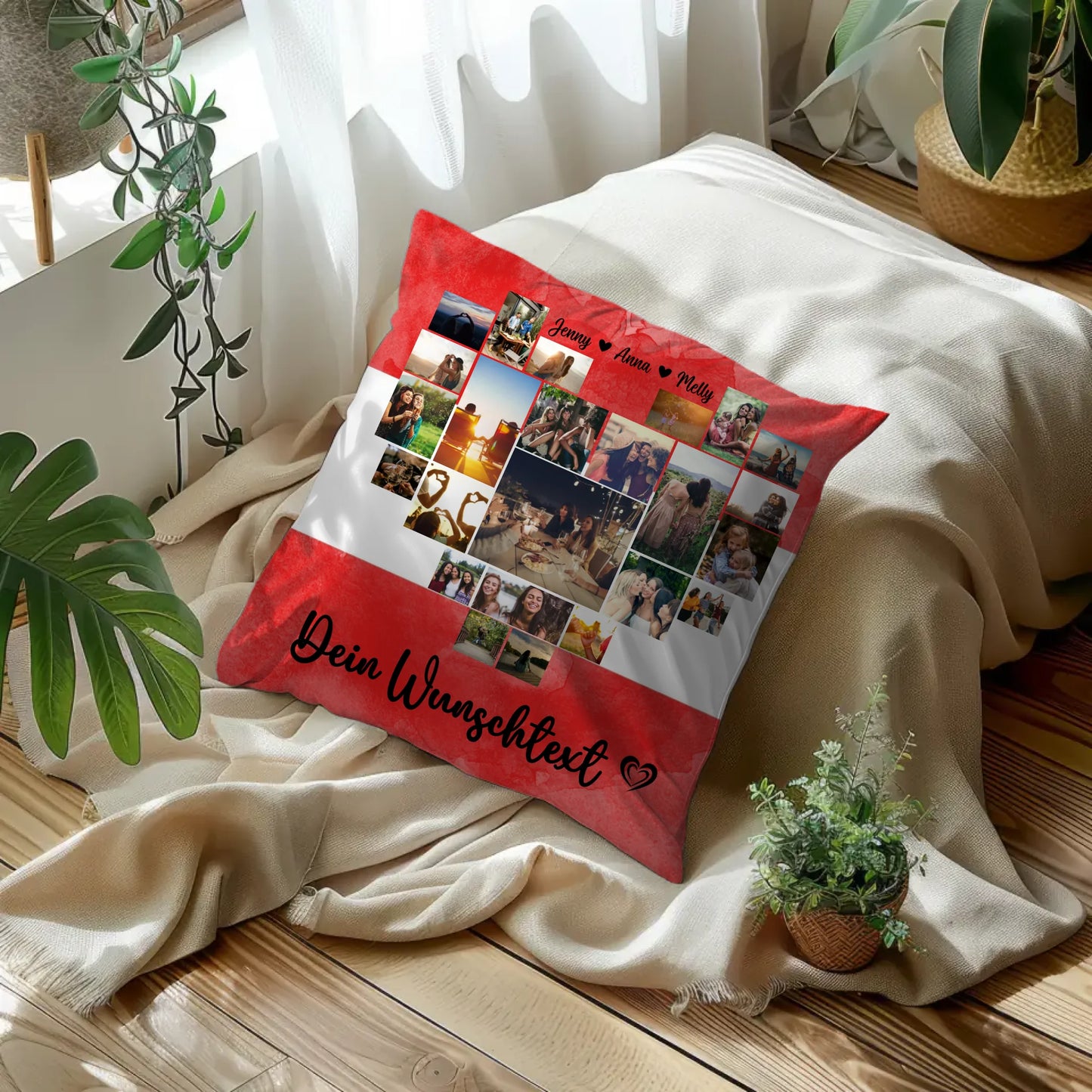 Personalisiertes Kissen Paare Urlaub Erinnerung Österreich