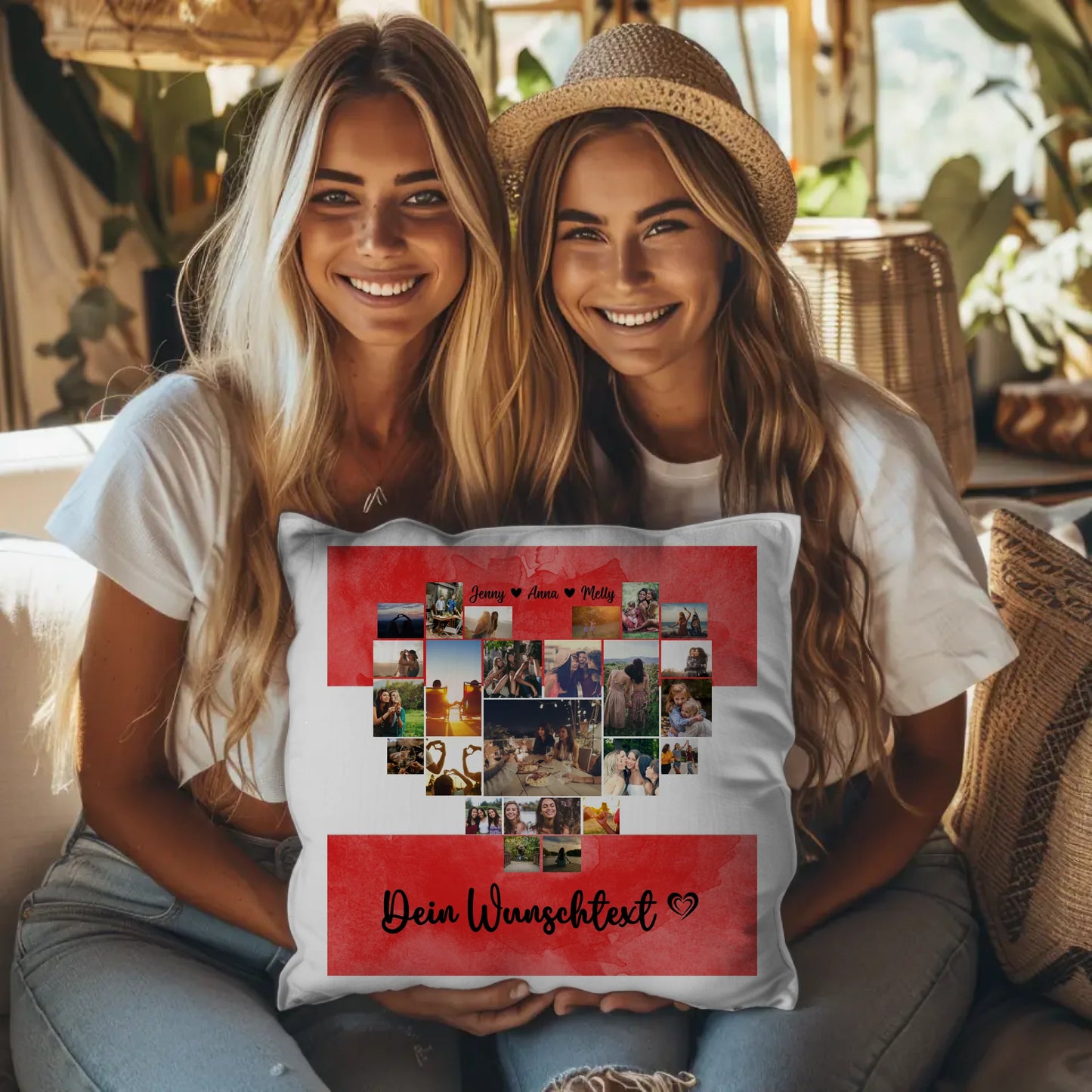 Personalisiertes Kissen Paare Urlaub Erinnerung Österreich