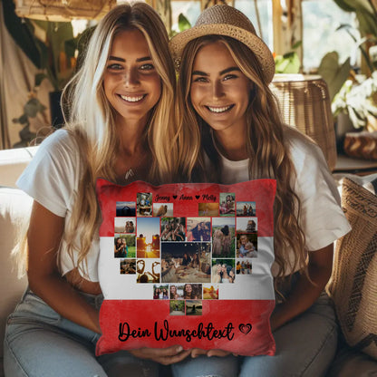 Personalisiertes Kissen Paare Urlaub Erinnerung Österreich