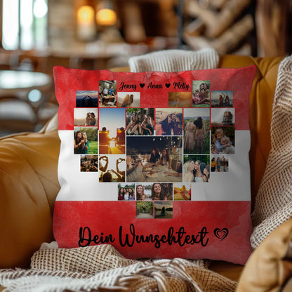 Personalisiertes Kissen Paare Urlaub Erinnerung Österreich