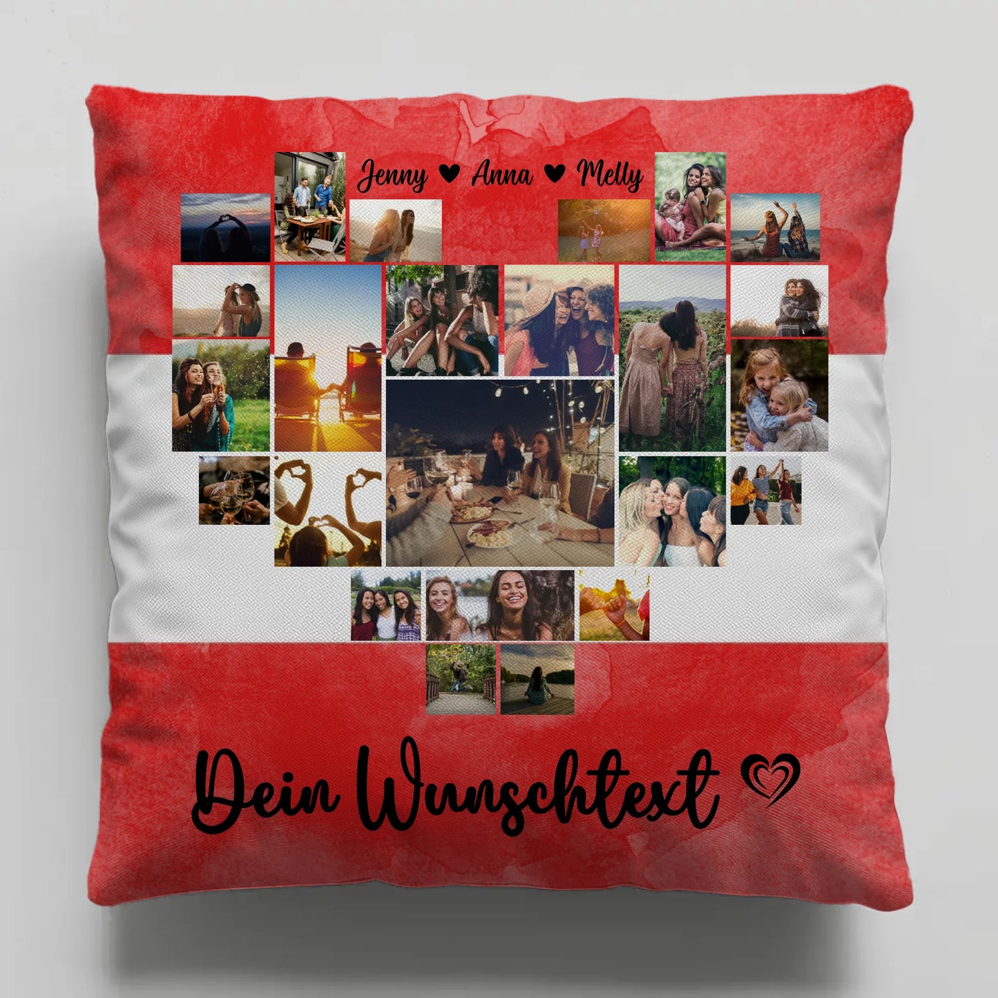 Personalisiertes Kissen Paare Urlaub Erinnerung Österreich