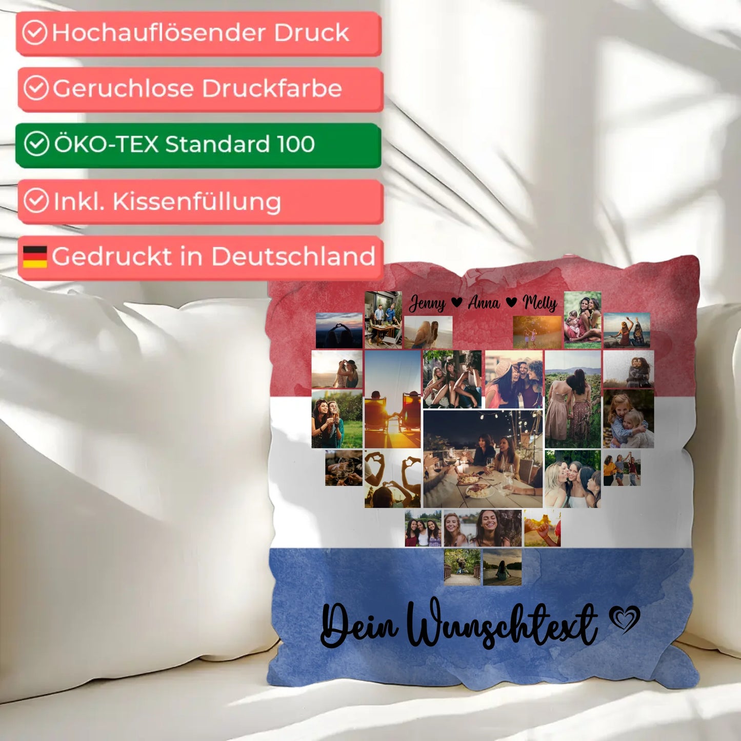 Paar Fotokissen Urlaub Erinnerung Niederlande personalisiert