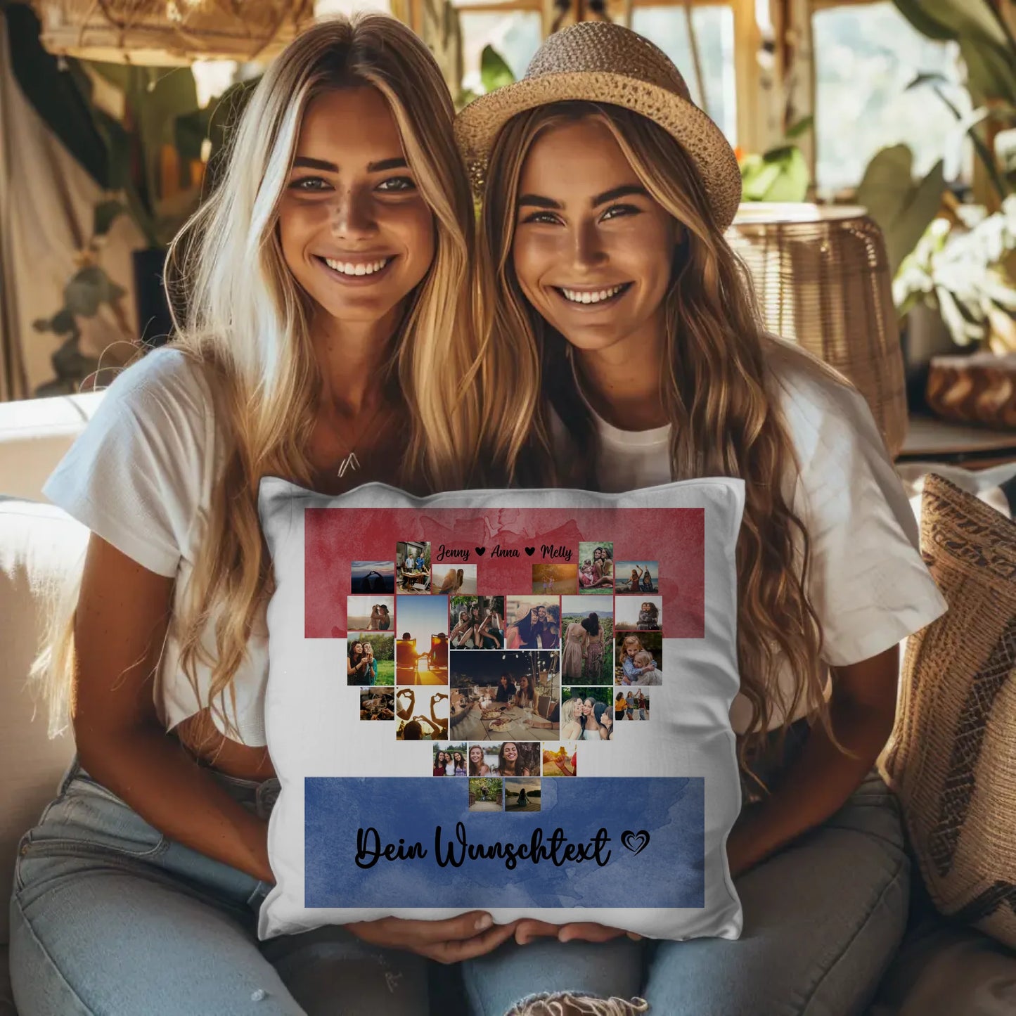 Paar Fotokissen Urlaub Erinnerung Niederlande personalisiert