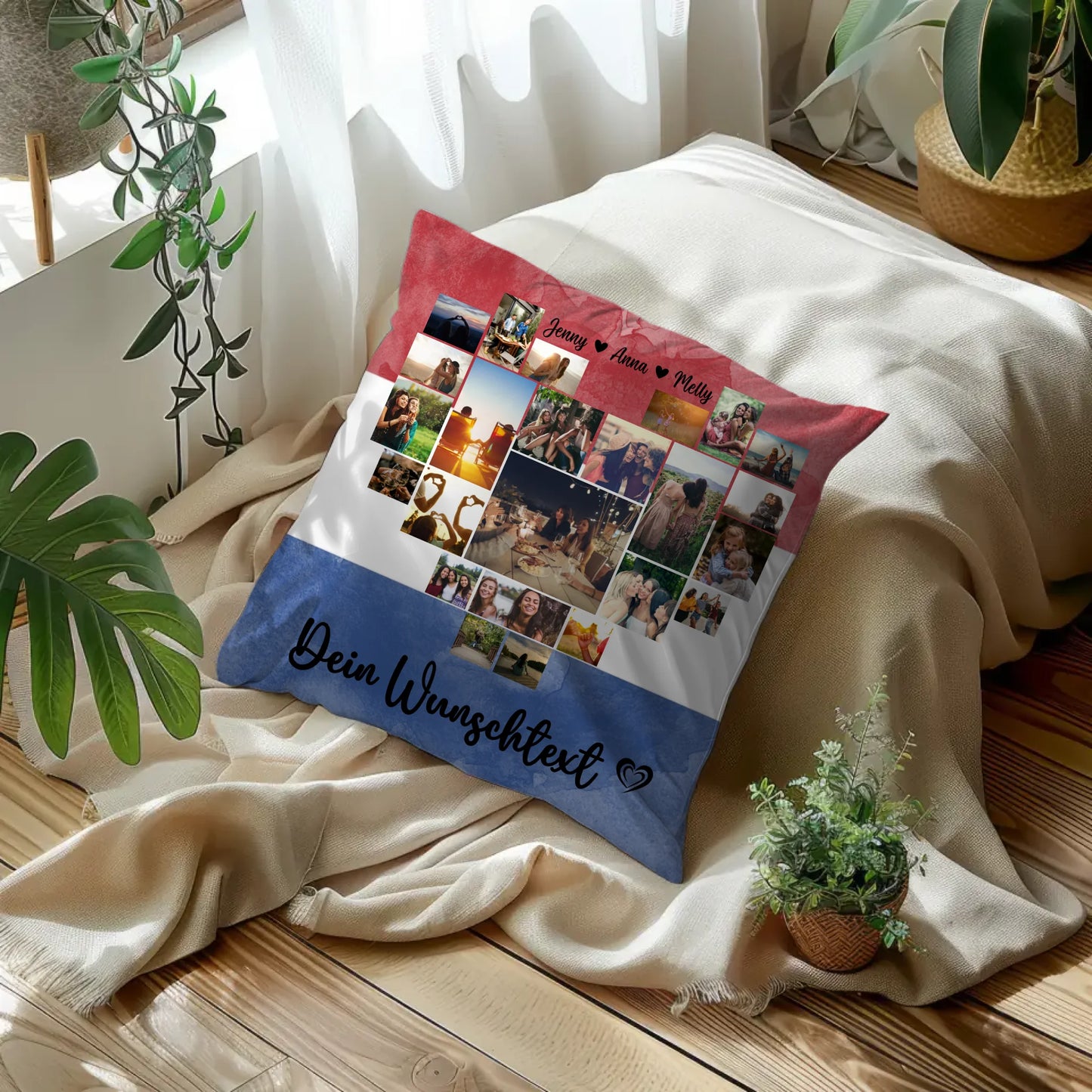 Paar Fotokissen Urlaub Erinnerung Niederlande personalisiert