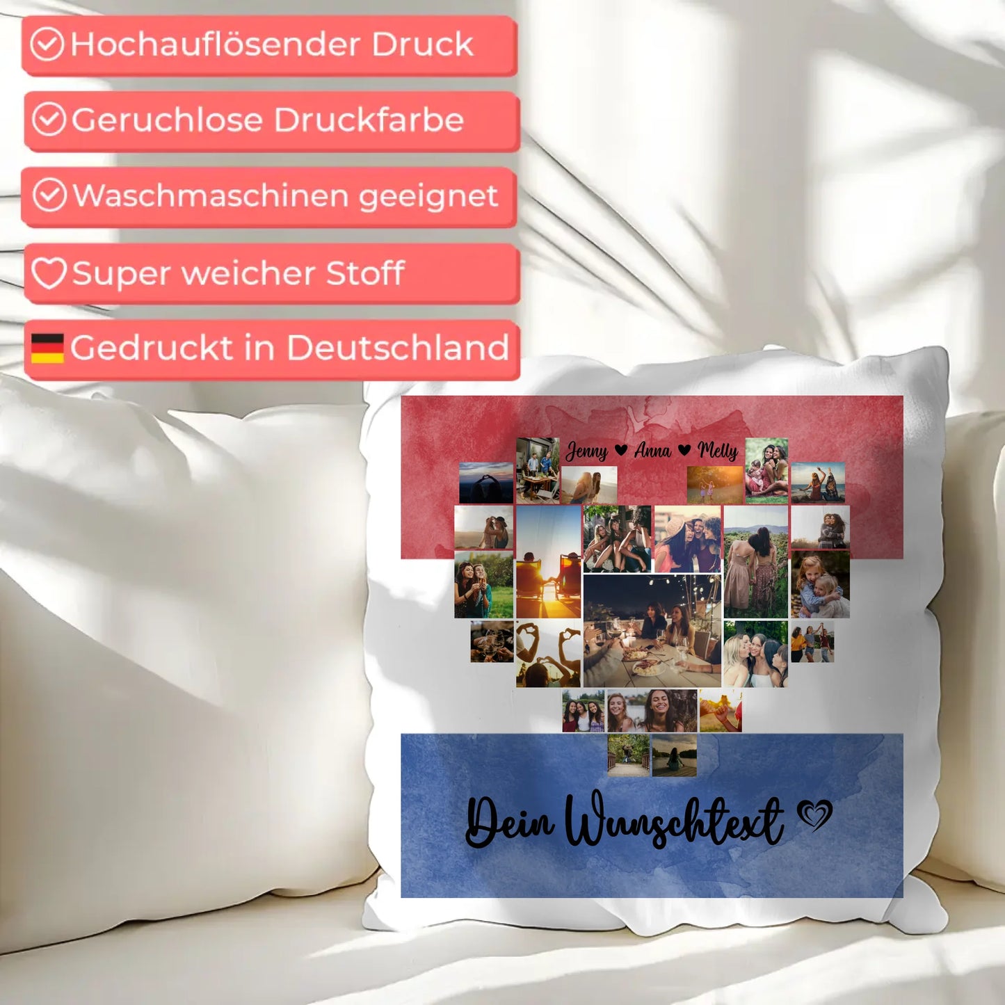 Paar Fotokissen Urlaub Erinnerung Niederlande personalisiert