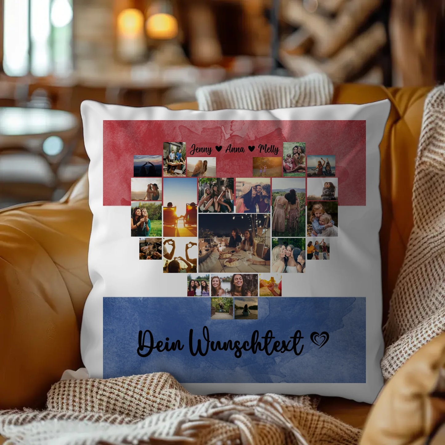 Paar Fotokissen Urlaub Erinnerung Niederlande personalisiert