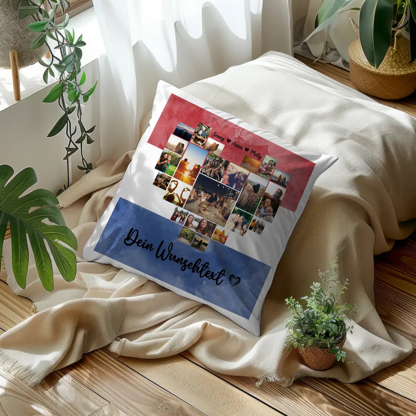 Paar Fotokissen Urlaub Erinnerung Niederlande personalisiert