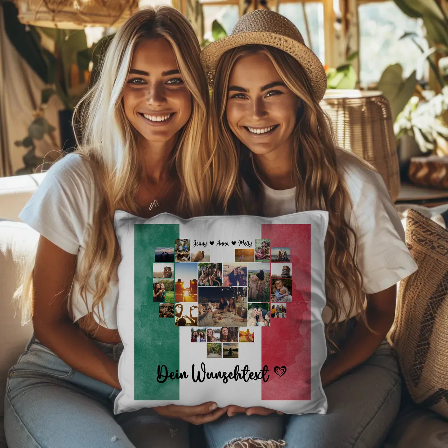 Kissen für Paare Urlaub Mexiko personalisiert als Geschenk