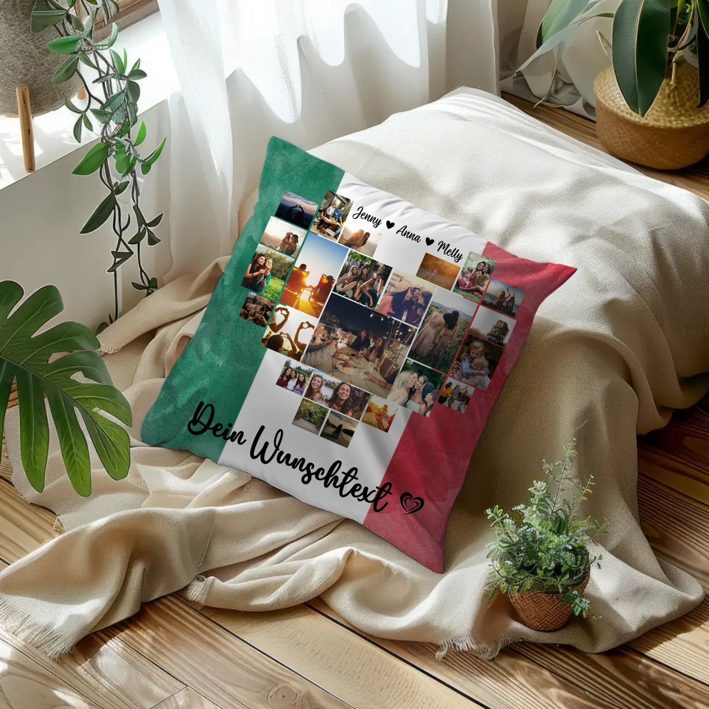 Kissen für Paare Urlaub Mexiko personalisiert als Geschenk