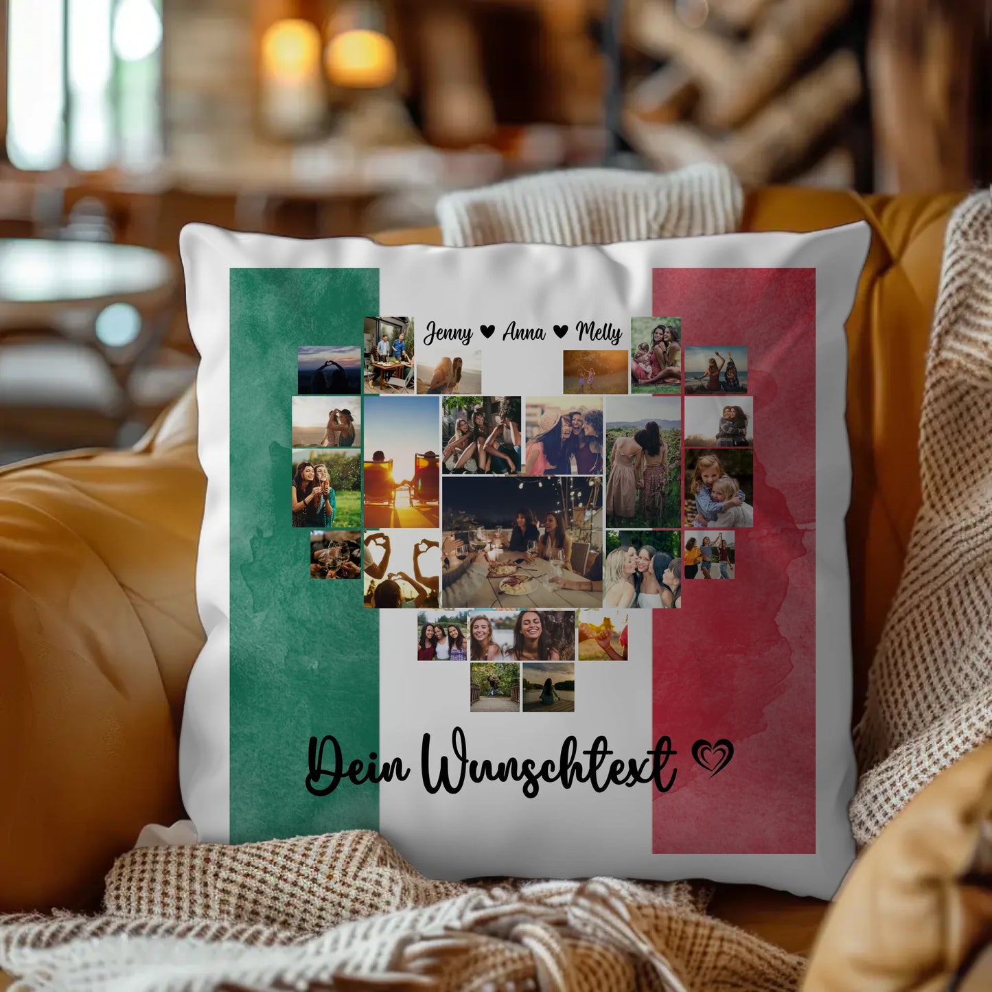 Kissen für Paare Urlaub Mexiko personalisiert als Geschenk