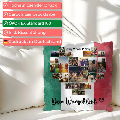 Kissen für Paare Urlaub Mexiko personalisiert als Geschenk