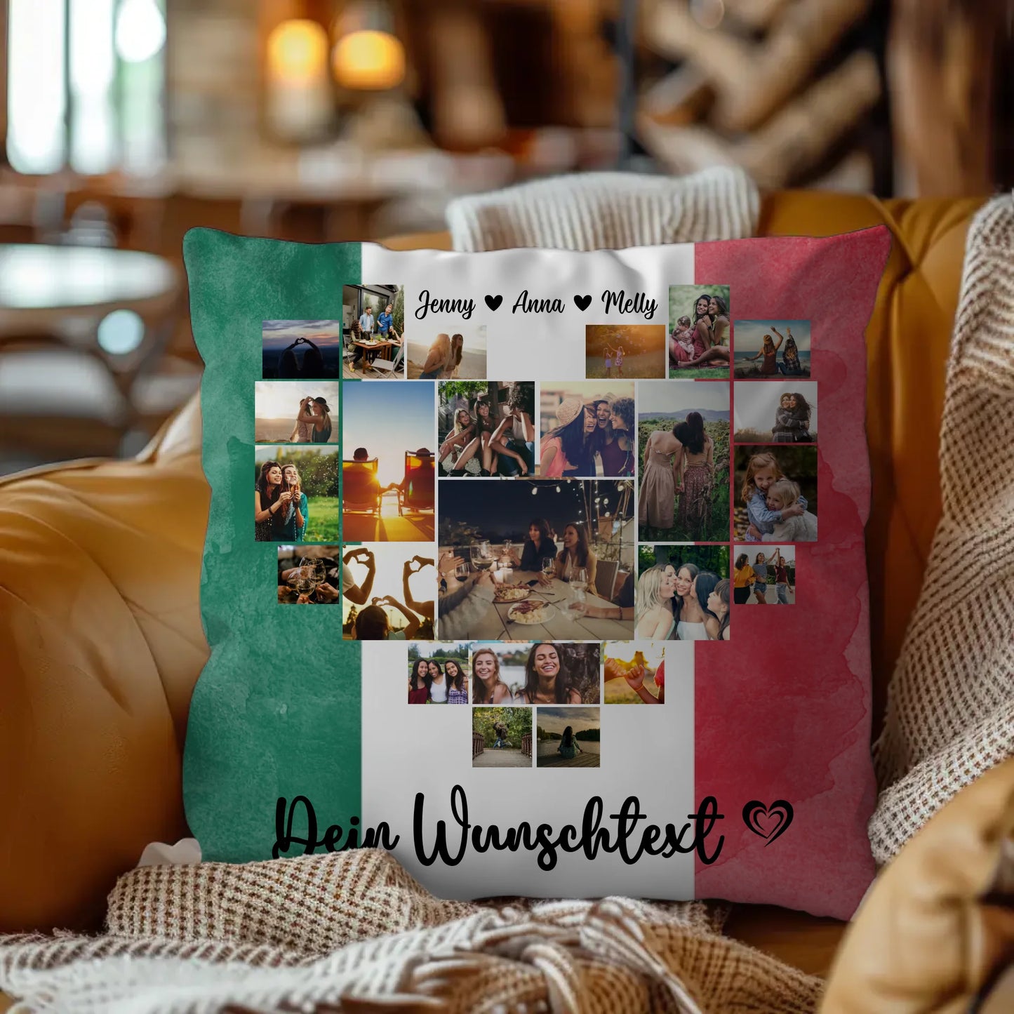 Kissen für Paare Urlaub Mexiko personalisiert als Geschenk