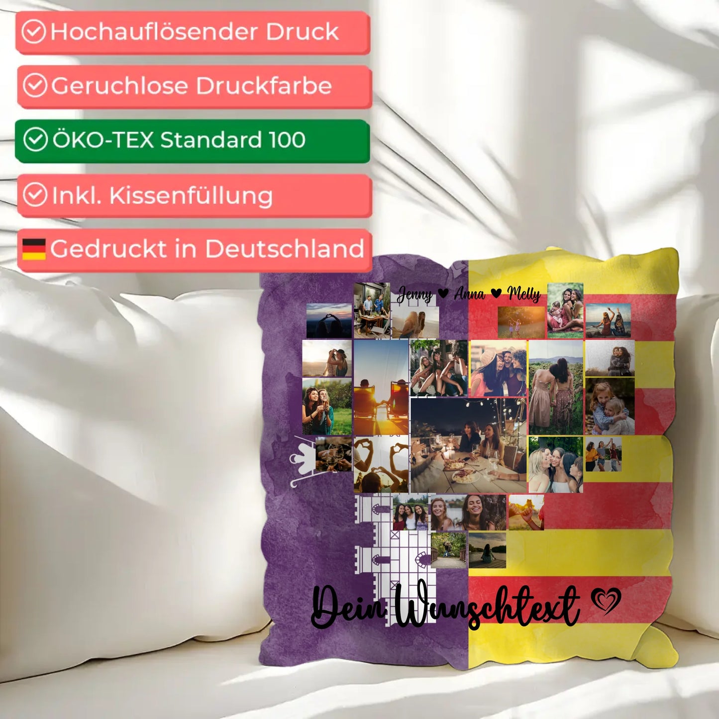 Personalisiertes Liebes Kissen für Urlaub auf Mallorca