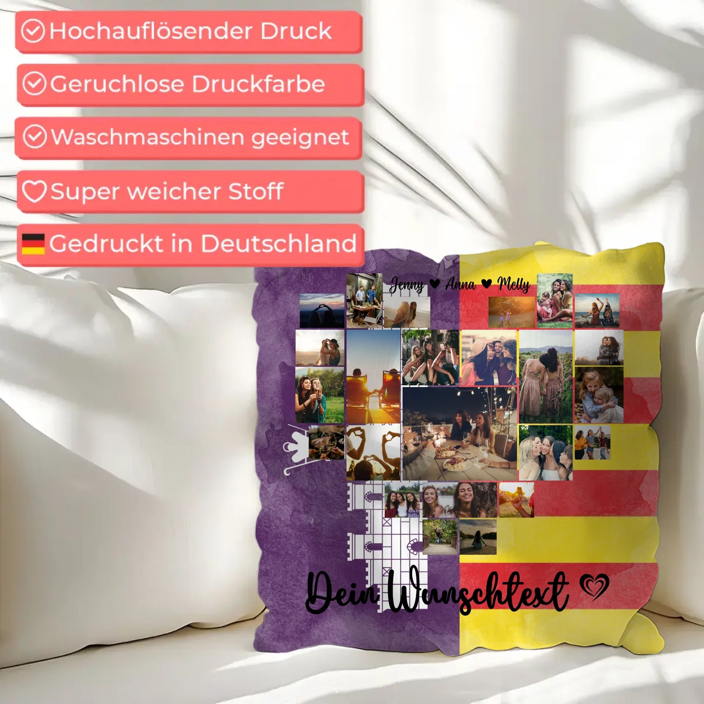 Personalisiertes Liebes Kissen für Urlaub auf Mallorca