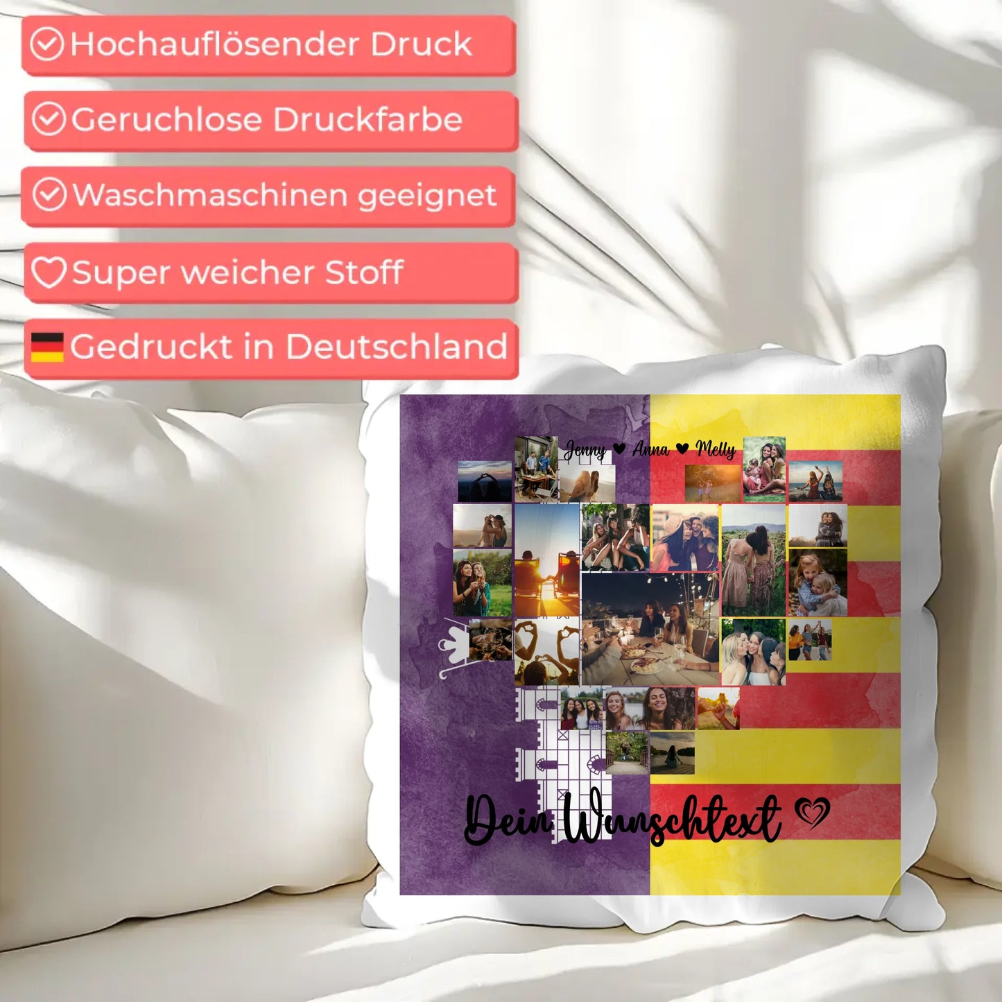 Personalisiertes Liebes Kissen für Urlaub auf Mallorca