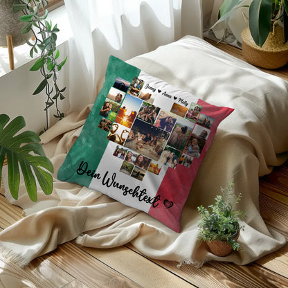 Kissen für Paare Urlaub Mexiko personalisiert als Geschenk