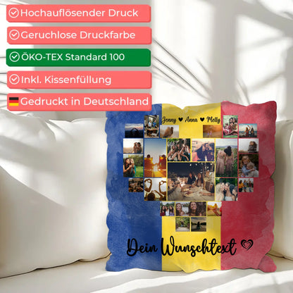 Personalisiertes Kissen Paare Urlaub Rumänien Geschenkidee