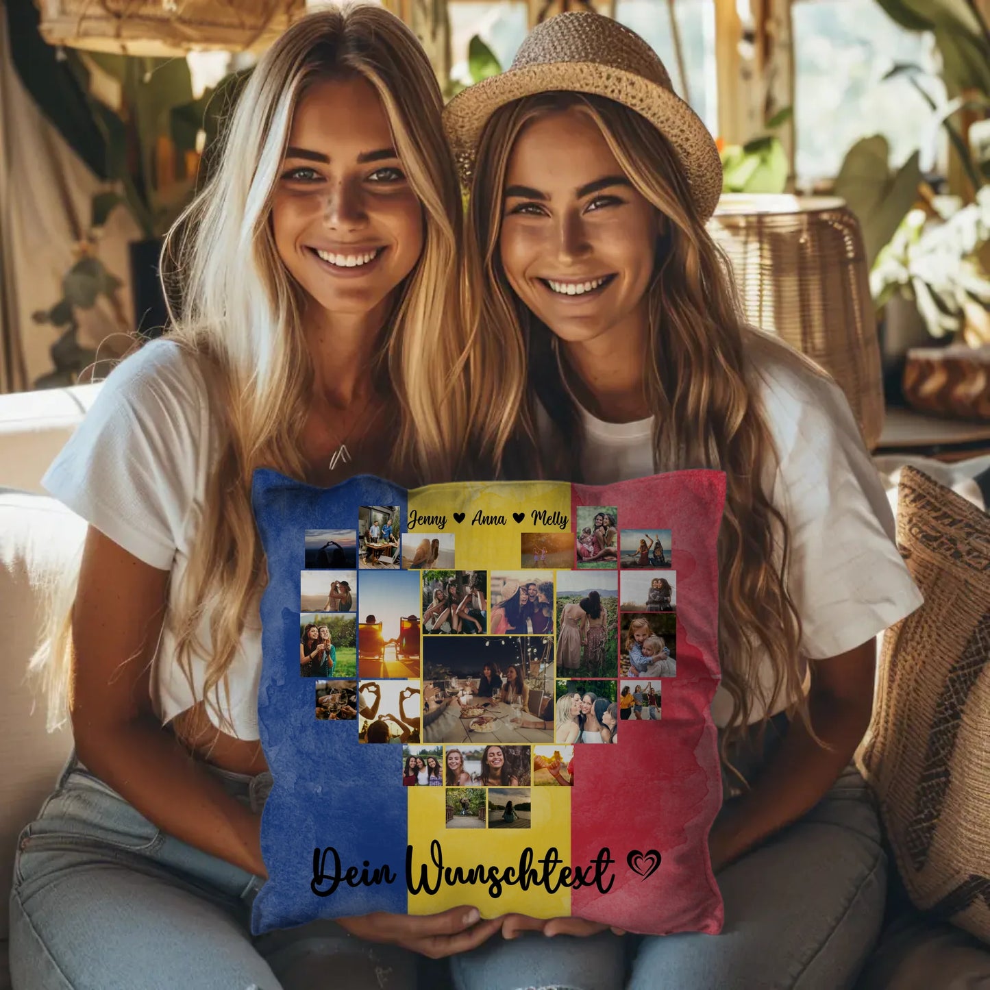 Personalisiertes Kissen Paare Urlaub Rumänien Geschenkidee