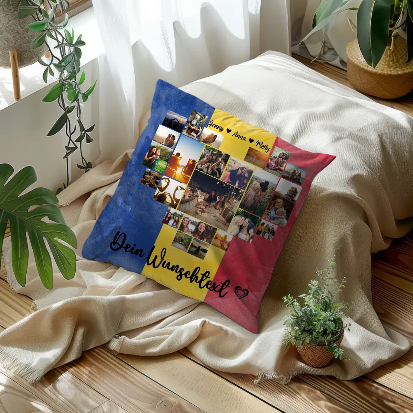 Personalisiertes Kissen Paare Urlaub Rumänien Geschenkidee