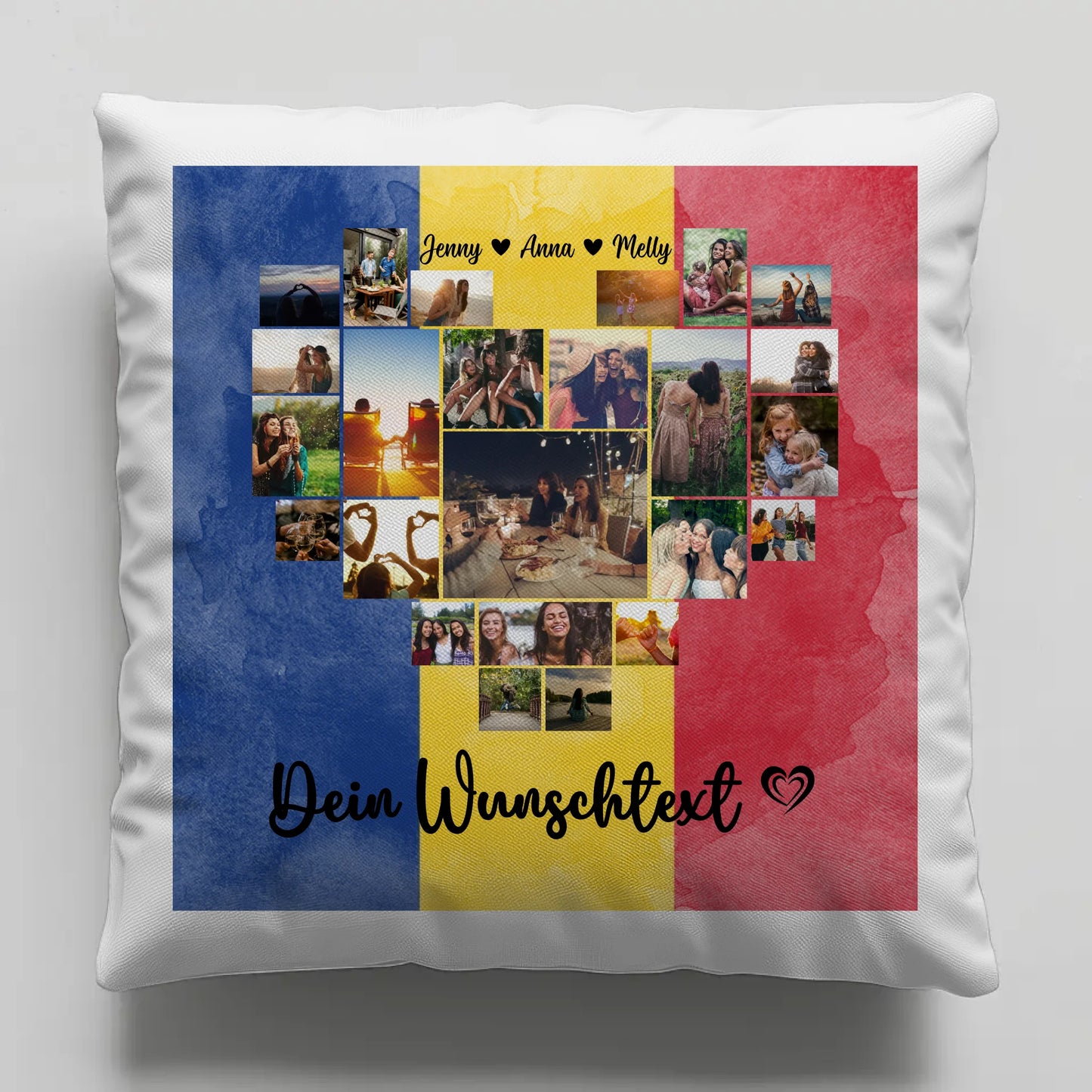 Personalisiertes Kissen Paare Urlaub Rumänien Geschenkidee