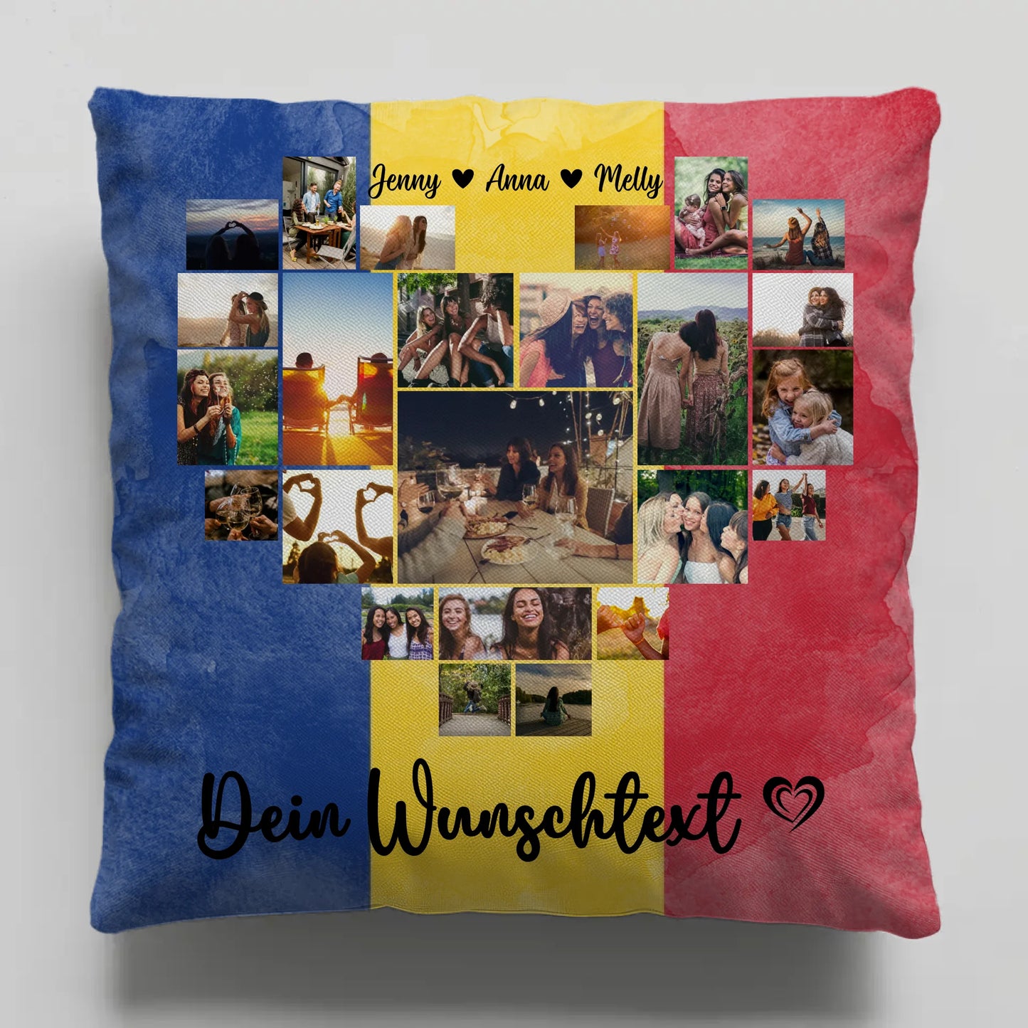 Personalisiertes Kissen Paare Urlaub Rumänien Geschenkidee