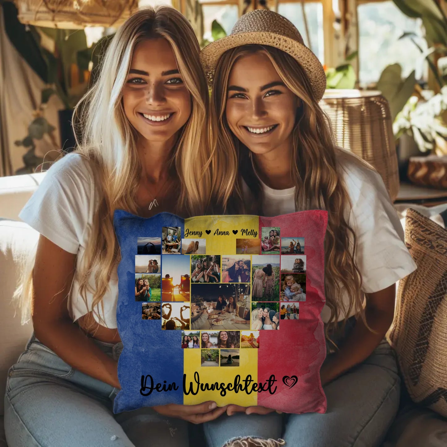 Personalisiertes Kissen Paare Urlaub Rumänien Geschenkidee