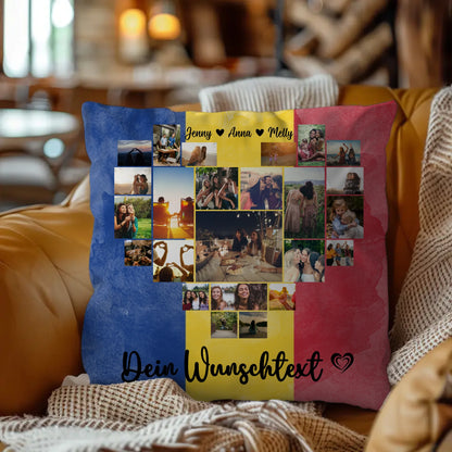 Personalisiertes Kissen Paare Urlaub Rumänien Geschenkidee