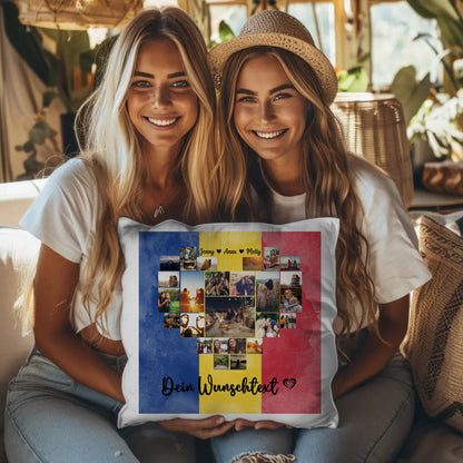 Personalisiertes Kissen Paare Urlaub Rumänien Geschenkidee