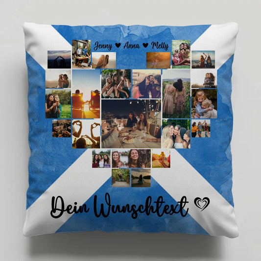Personalisiertes Fotokissen Urlaub Schottland einzigartig gestalten