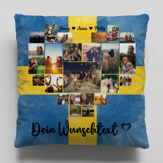 Paar Fotokissen Urlaub Erinnerung Schweden personalisiert