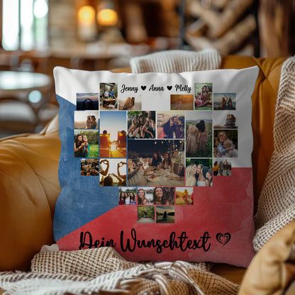 Personalisiertes Liebes Kissen für den Urlaub in Tschechien