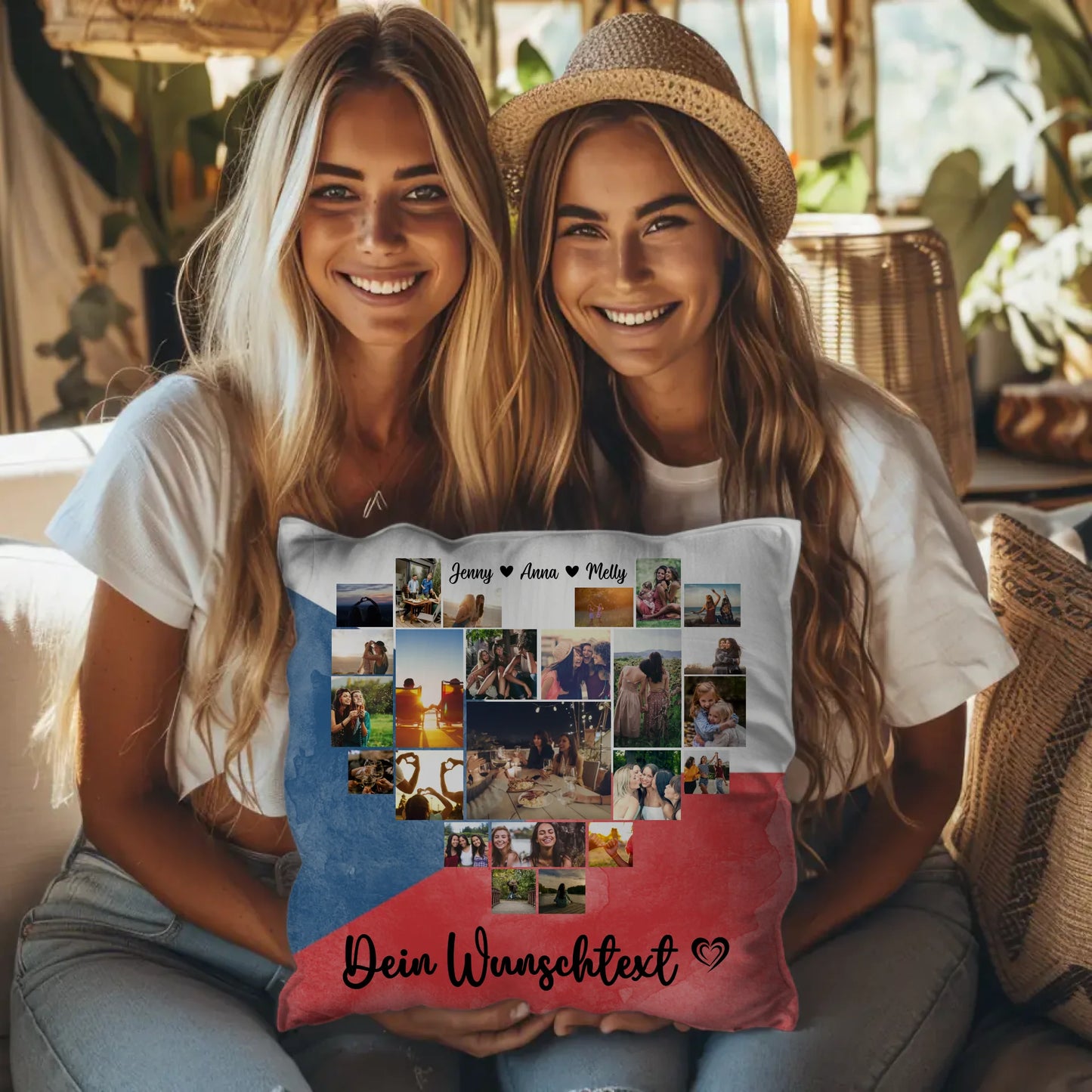 Personalisiertes Liebes Kissen für den Urlaub in Tschechien
