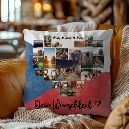 Personalisiertes Liebes Kissen für den Urlaub in Tschechien